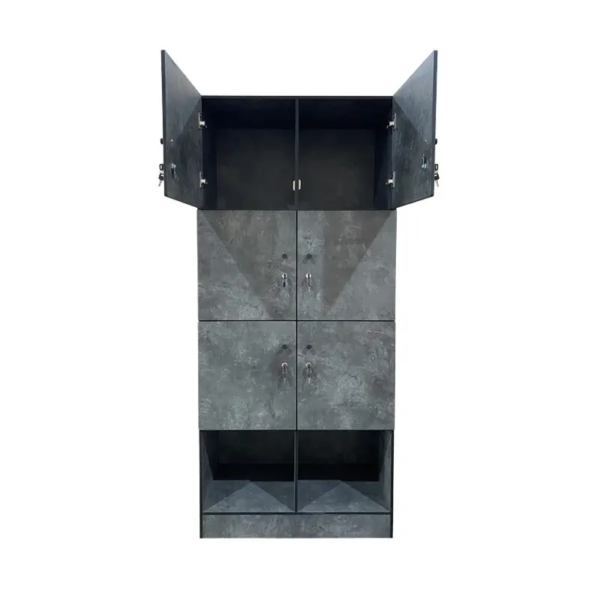 HPL Lockers in Stone Color – 6 Doors, Durable and Stylish Storage Solution (W800×D400×H1900 mm)