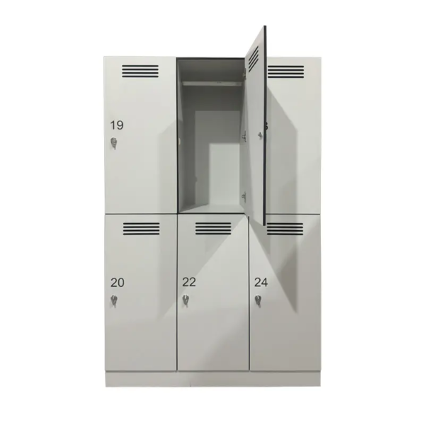 6-Door HPL Locker with Vent for Gym Changing Rooms – Durable and Ventilated Storage Solution (W900×D400×H1900 mm)