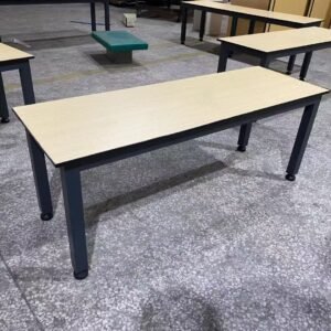 Empty tables in a spacious room