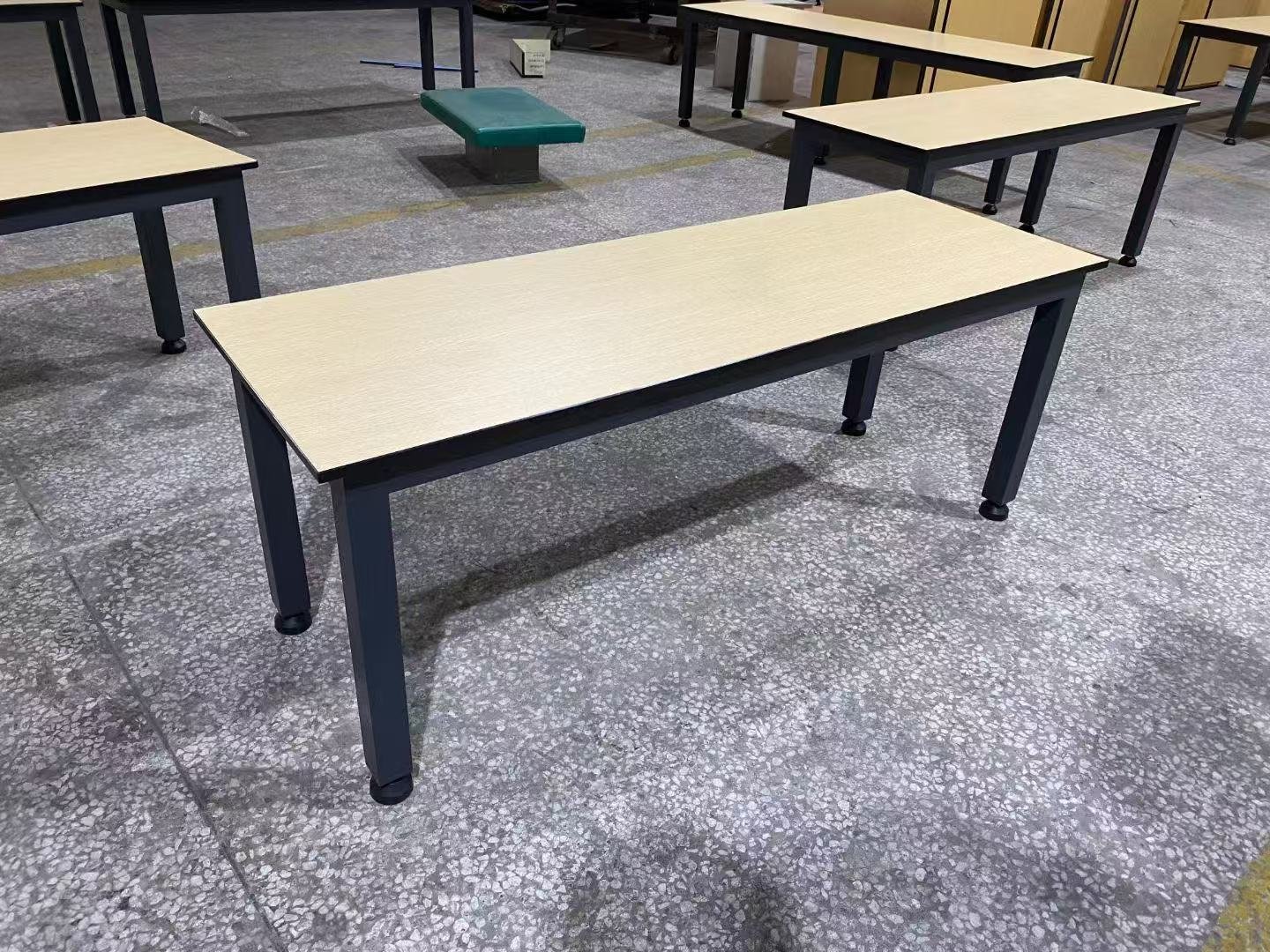 Empty tables in a spacious room